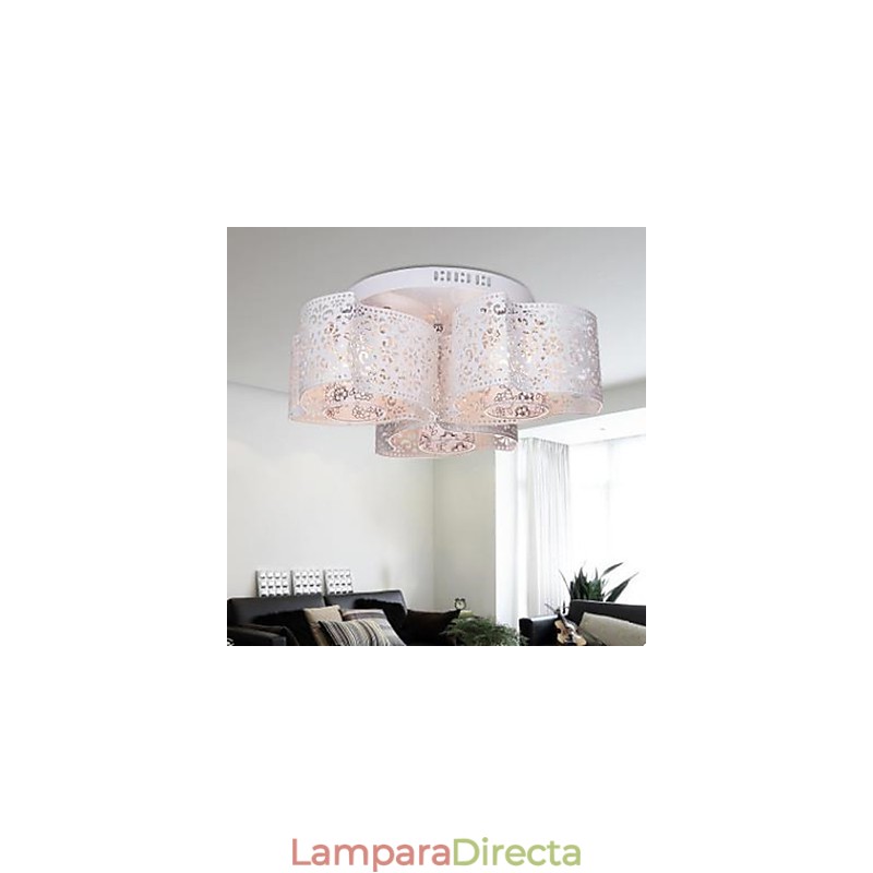 Lámpara redonda de hierro forjado Luz de cúpula con absorción de viento cálido 3