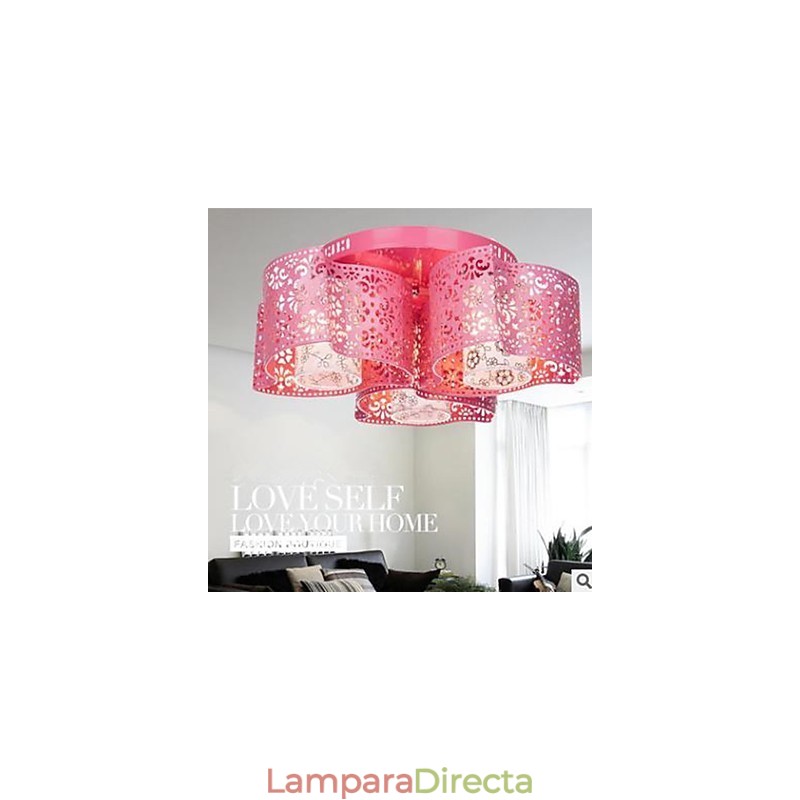 Lámpara redonda de hierro forjado Luz de cúpula con absorción de viento cálido 3