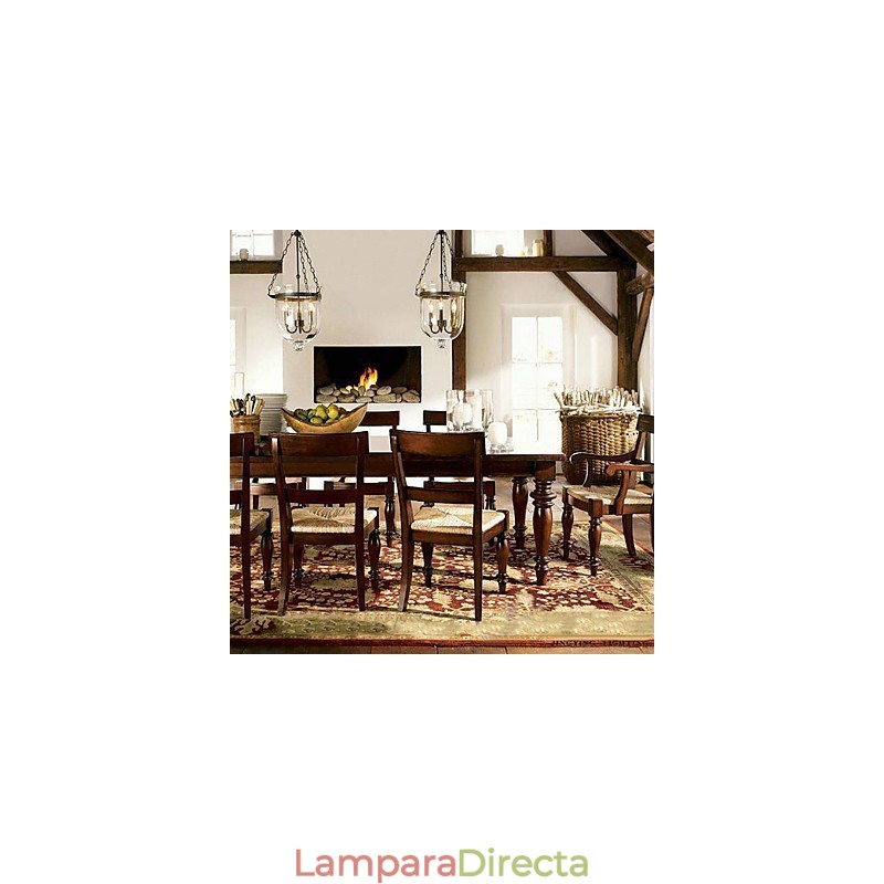 Lámpara de araña tradicional clásica vintage estilo mini galvanizada