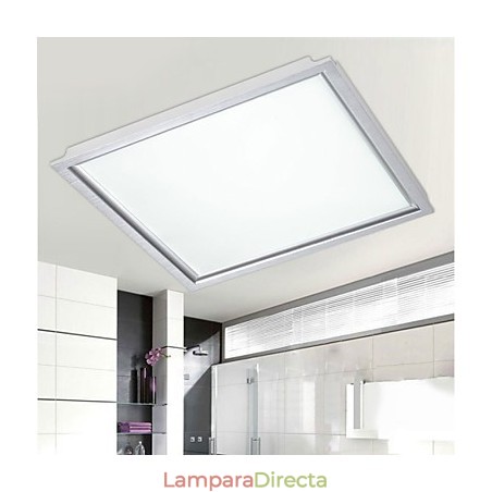 Lámpara de techo integrada con panel y borde blanco Lámpara de techo integrada con panel y borde blanco