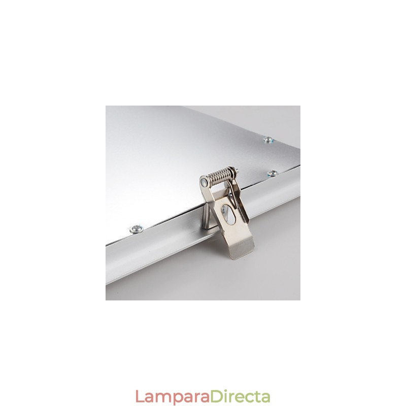 Lámpara de techo integrada con panel y borde blanco