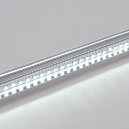 Lámpara de techo integrada con panel y borde blanco