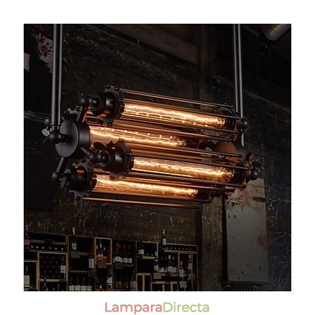 Lámpara de araña de metal galvanizado estilo rústico retro mini Lámpara de araña de metal galvanizado estilo rústico retro mini