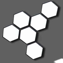 Lámpara de luces de geometría hexagonal con luz de domo absorbente