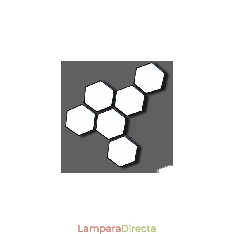 Lámpara de luces de geometría hexagonal con luz de domo absorbente