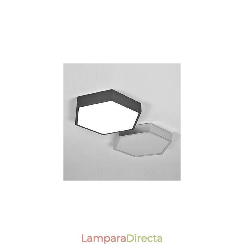 Lámpara de luces de geometría hexagonal con luz de domo absorbente