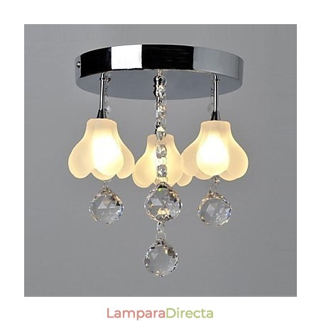 Lámpara de techo moderna contemporánea de cristal y metal Lámpara de techo moderna contemporánea de cristal y metal