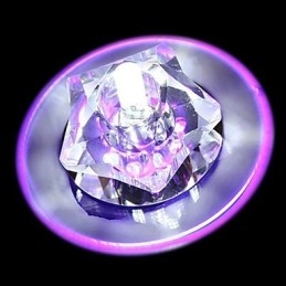 Lámpara de techo empotrada de cristal cromado contemporáneo moderno