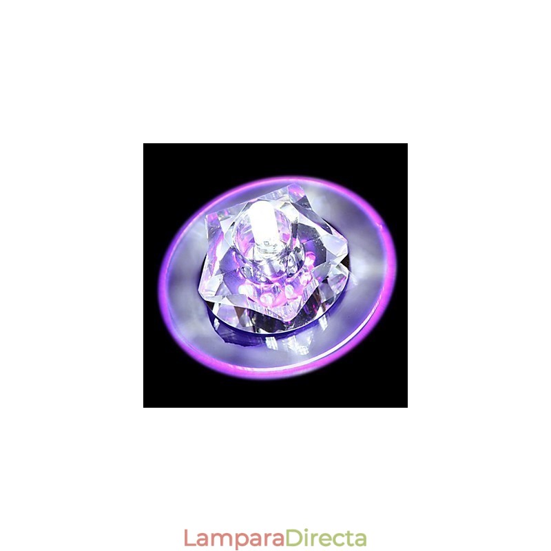 Lámpara de techo empotrada de cristal cromado contemporáneo moderno