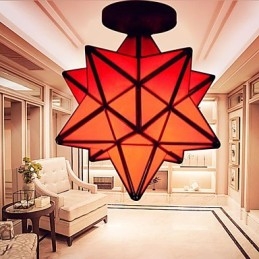 Lámpara de luz de cúpula con estrellas modernas y creativas para porche con individualidad artística