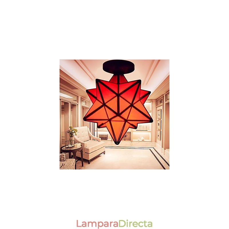 Lámpara de luz de cúpula con estrellas modernas y creativas para porche con individualidad artística