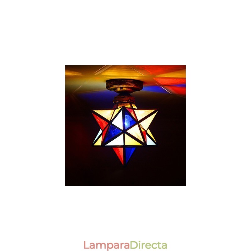 Lámpara de luz de cúpula con estrellas modernas y creativas para porche con individualidad artística