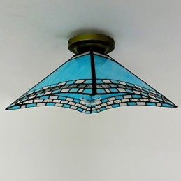 Lámpara de techo de 29,5 cm con cola de milano para porche mediterráneo.