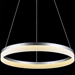 Lámpara colgante redonda moderna de acrílico, iluminación de lujo, luces de techo de un solo anillo.