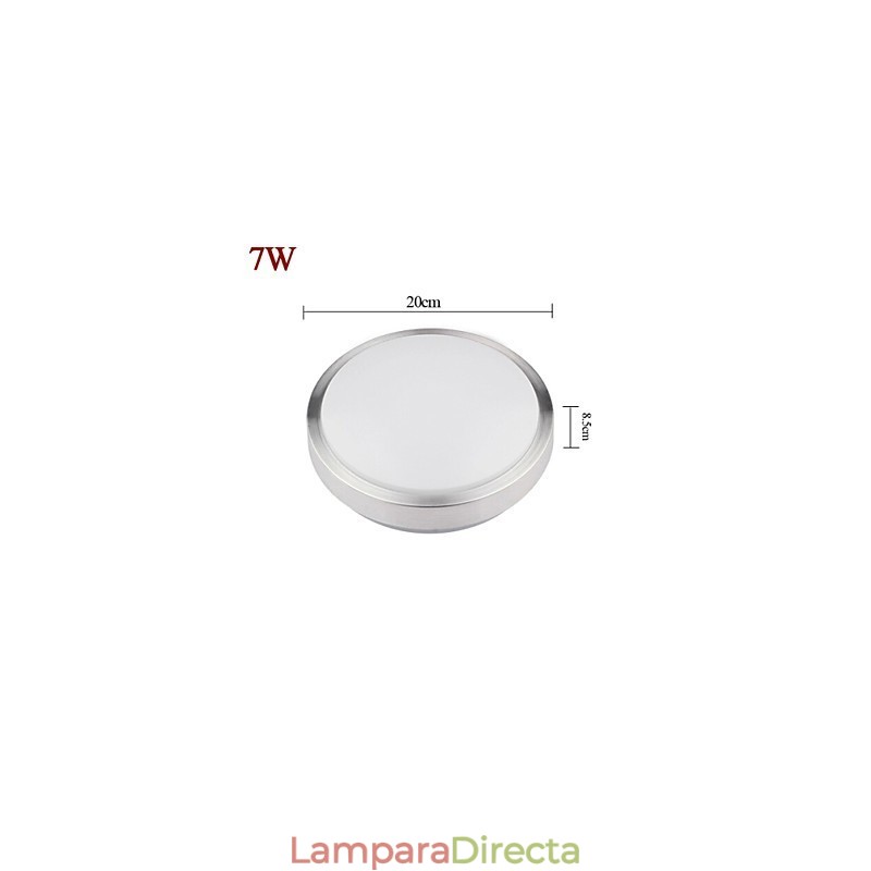 Lámpara de techo redonda, sencilla y moderna, diámetro 35 cm.