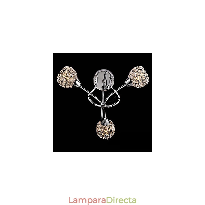 Lámpara colgante empotrada de metal galvanizado con cristal clásico tradicional contemporáneo moderno