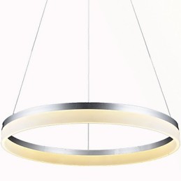 Lámpara colgante redonda moderna de acrílico, iluminación de lujo, luces de techo de un solo anillo.