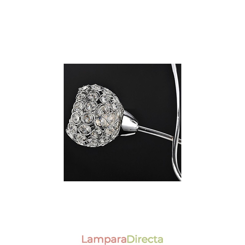 Lámpara colgante empotrada de metal galvanizado con cristal clásico tradicional contemporáneo moderno