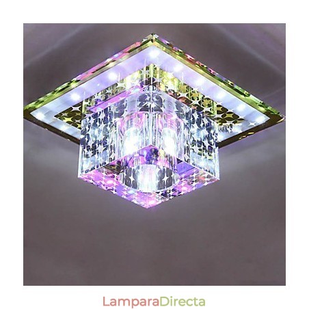 Lámpara de techo de cristal SMD de 3 W, tubo de luz creativo, luz de cúpula de colores vibrantes. Lámpara de techo de cristal SMD de 3 W, tubo de luz creativo, luz de cúpula de colores vibrantes.