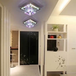 Lámpara de techo de cristal SMD de 3 W, tubo de luz creativo, luz de cúpula de colores vibrantes.