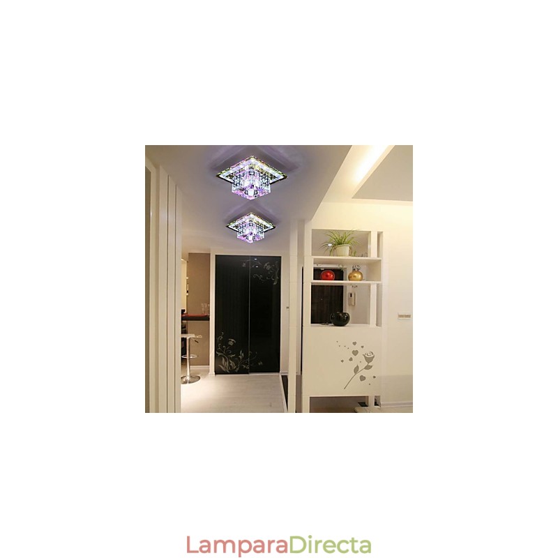 Lámpara de techo de cristal SMD de 3 W, tubo de luz creativo, luz de cúpula de colores vibrantes.