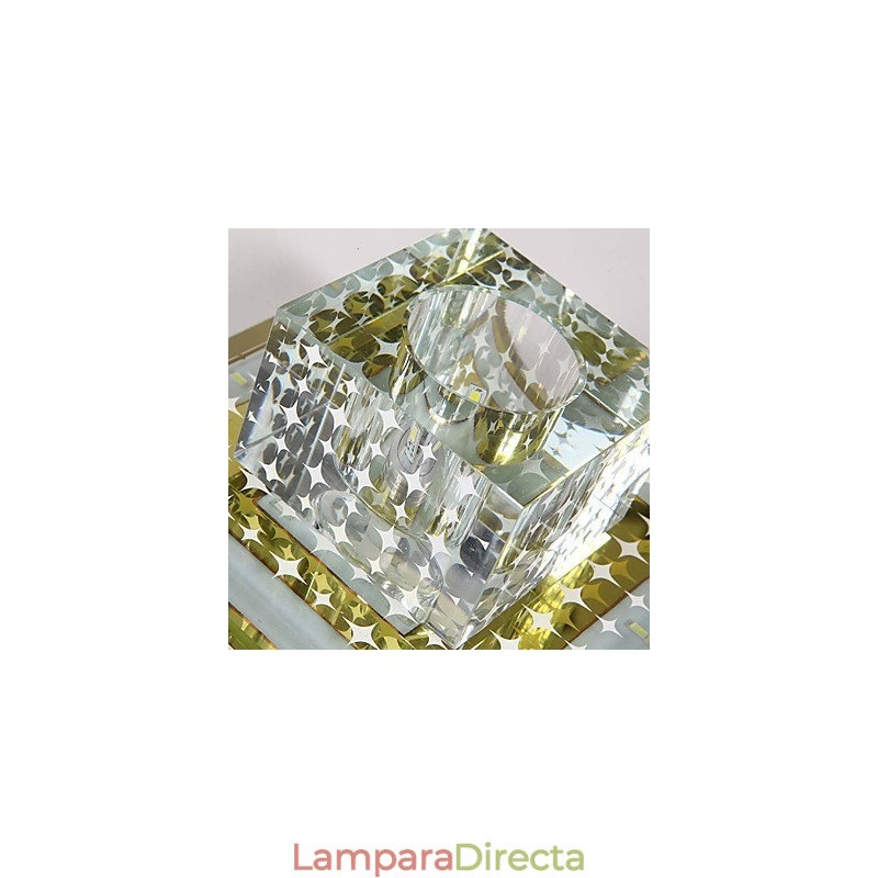 Lámpara de techo de cristal SMD de 3 W, tubo de luz creativo, luz de cúpula de colores vibrantes.