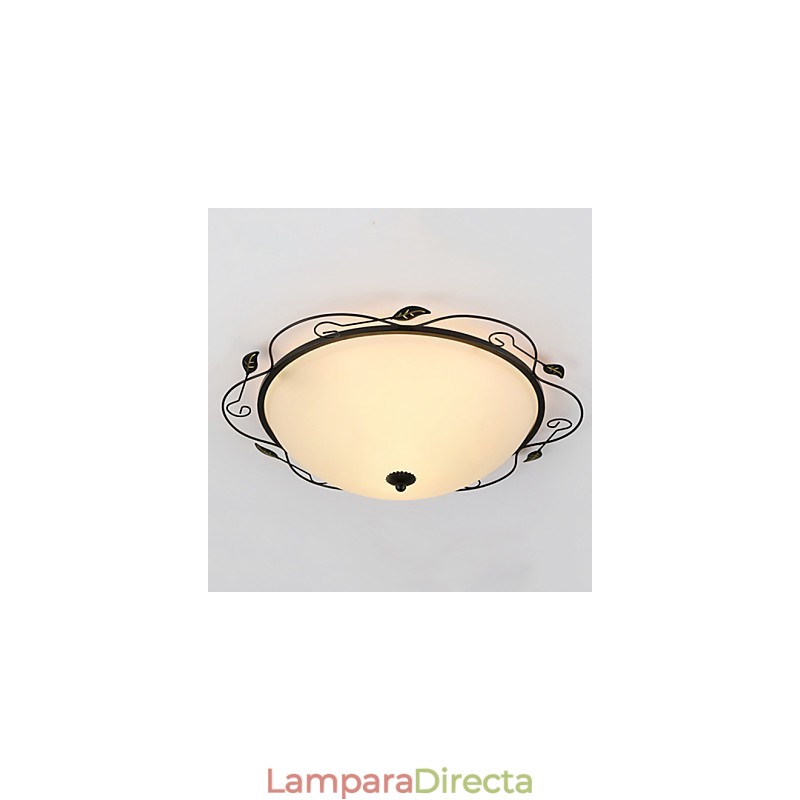 Lámpara de techo absorbente clásica rural de estilo europeo de 32 cm