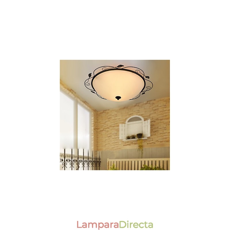 Lámpara de techo absorbente clásica rural de estilo europeo de 32 cm
