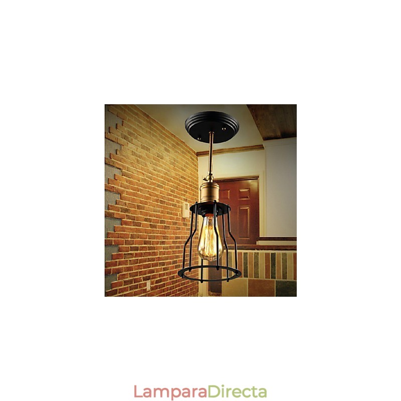 Lámpara empotrada tradicional clásica rústica estilo cabaña vintage retro estilo campestre metal