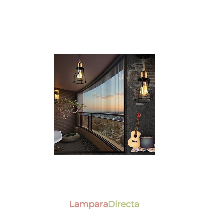 Lámpara empotrada tradicional clásica rústica estilo cabaña vintage retro estilo campestre metal