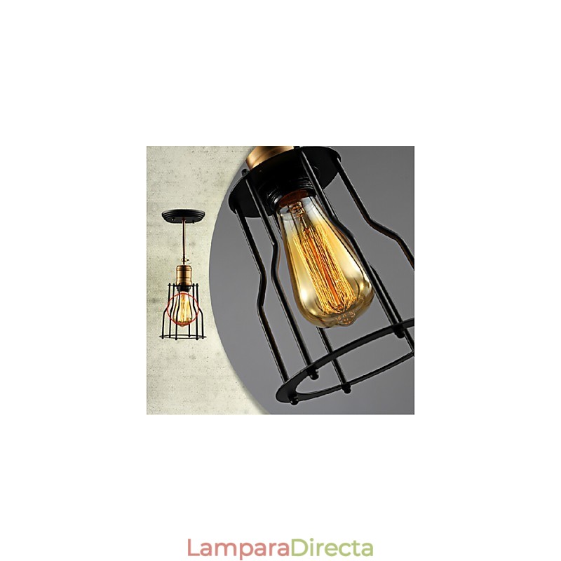 Lámpara empotrada tradicional clásica rústica estilo cabaña vintage retro estilo campestre metal