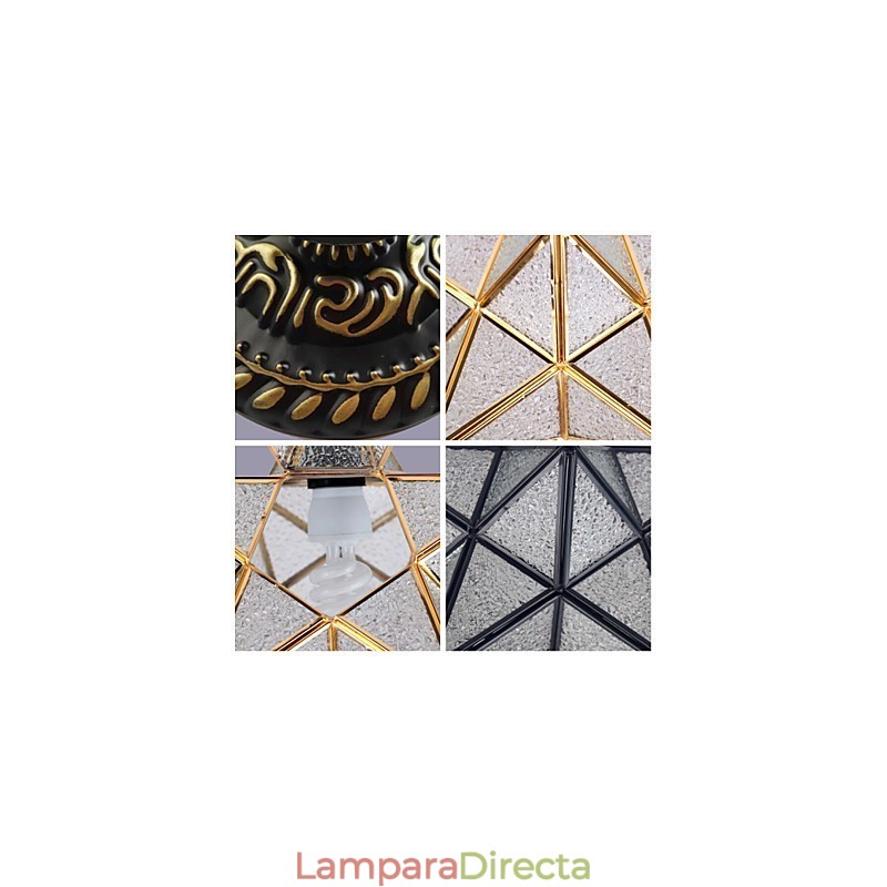 Estrellas de vitrales de artes creativas rurales europeas para absorber la luz de la lámpara de cúpula