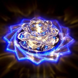 Mini lámpara de techo de cristal de 20 x 8,5 cm, foco de 3 W, lámpara creativa, tubo de luz, luz de cúpula cuadrada de colores