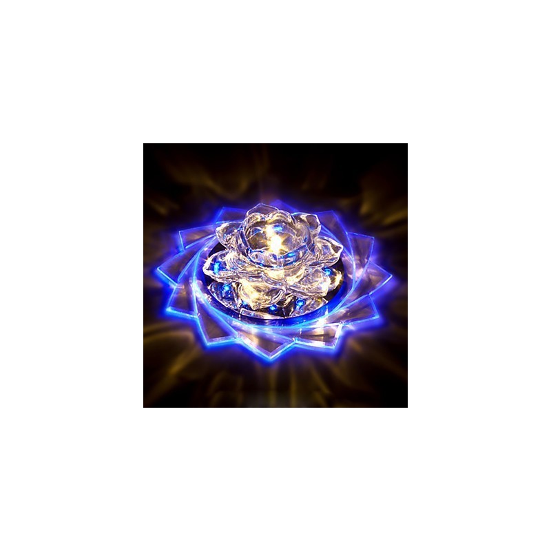 Mini lámpara de techo de cristal de 20 x 8,5 cm, foco de 3 W, lámpara creativa, tubo de luz, luz de cúpula cuadrada de colores