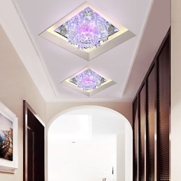 Lámpara de viruela cuadrada, luz de cristal, luz creativa, luz de cúpula, lámpara de tubo