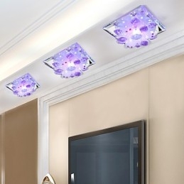 Lámpara de viruela cuadrada, luz de cristal, luz creativa, luz de cúpula, lámpara de tubo
