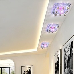 Lámpara de viruela cuadrada, luz de cristal, luz creativa, luz de cúpula, lámpara de tubo