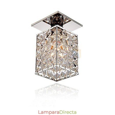 Lámpara empotrada moderna contemporánea de metal galvanizado y cristal Lámpara empotrada moderna contemporánea de metal galvanizado y cristal