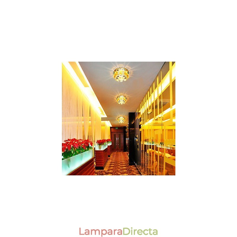 Lámpara de cristal SMD de 12 x 4,5 cm con tubo creativo, foco de luz de cúpula absorbente