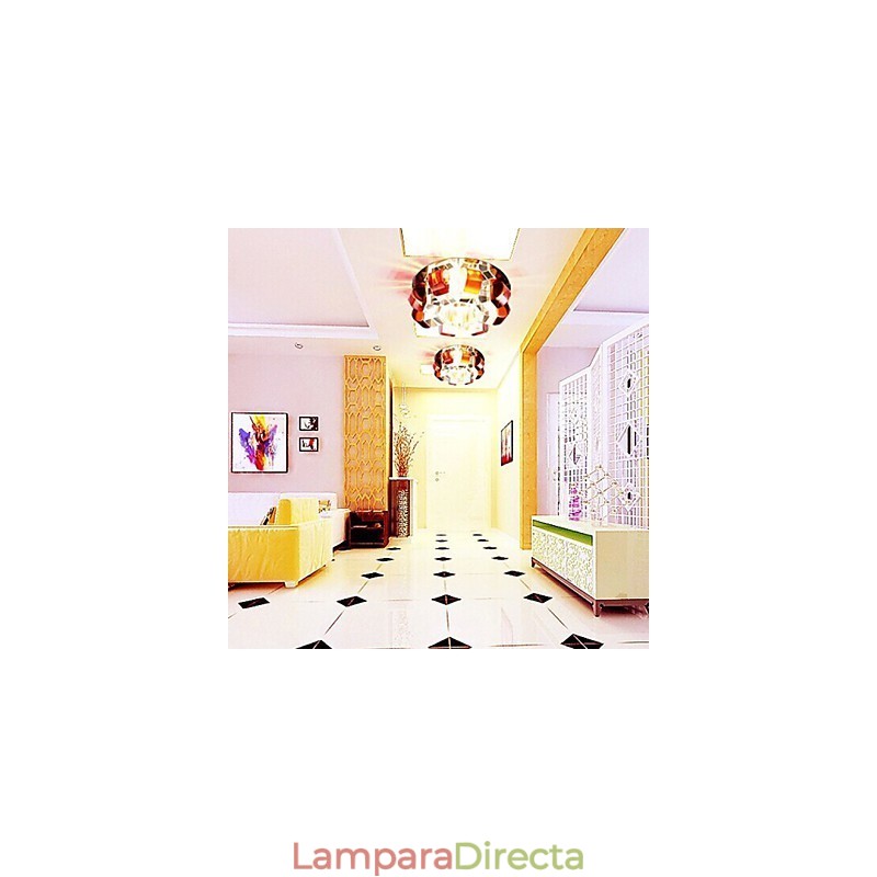 Lámpara de cristal SMD de 12 x 4,5 cm con tubo creativo, foco de luz de cúpula absorbente