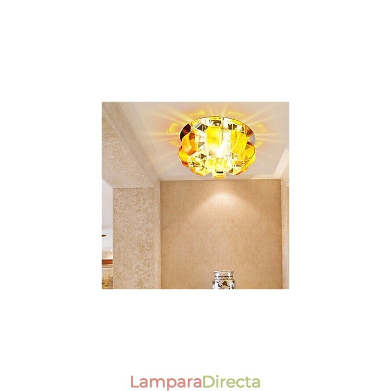 Lámpara de cristal SMD de 12 x 4,5 cm con tubo creativo, foco de luz de cúpula absorbente