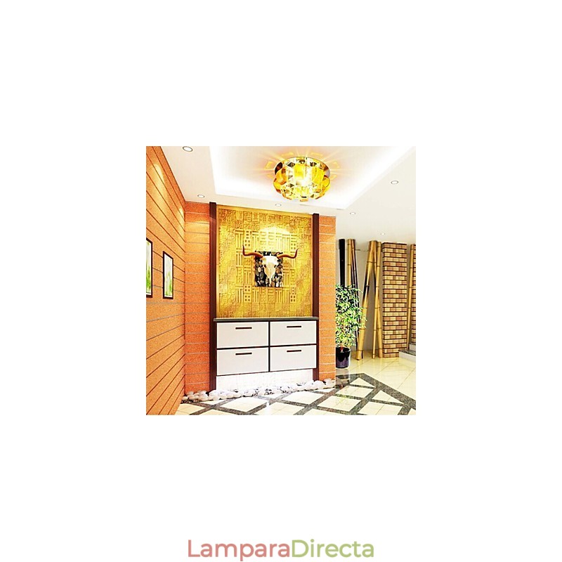 Lámpara de cristal SMD de 12 x 4,5 cm con tubo creativo, foco de luz de cúpula absorbente