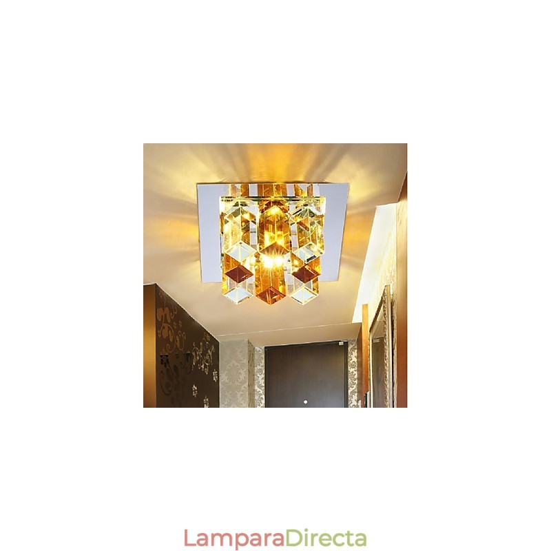 Lámpara de cristal SMD de 12 x 4,5 cm con tubo creativo, foco absorbente, luz de cúpula
