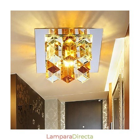 Lámpara de cristal SMD de 12 x 4,5 cm con tubo creativo, foco absorbente, luz de cúpula Lámpara de cristal SMD de 12 x 4,5 cm con tubo creativo, foco absorbente, luz de cúpula