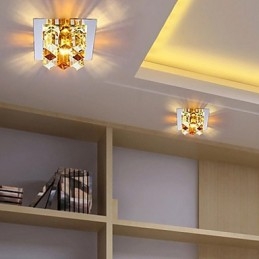 Lámpara de cristal SMD de 12 x 4,5 cm con tubo creativo, foco absorbente, luz de cúpula