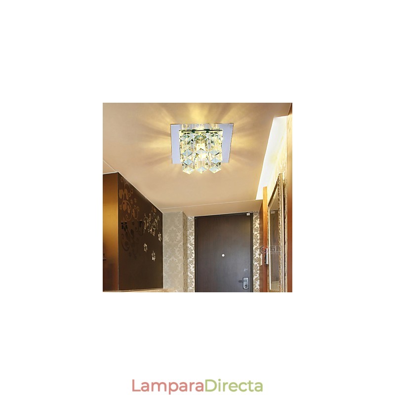 Lámpara de cristal SMD de 12 x 4,5 cm con tubo creativo, foco absorbente, luz de cúpula