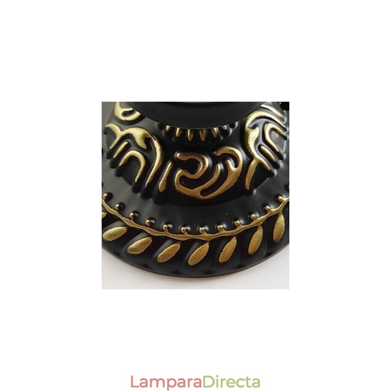 17 * Lámpara de cúpula absorbente de vidrio emplomado de arte creativo rural europeo