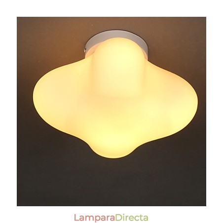 Lámpara de cúpula de cristal con forma de hierba de la suerte, contemporánea y contraída, de un solo cabezal, de 22 x 22 cm Lámpara de cúpula de cristal con forma de hierba de la suerte, contemporánea y contraída, de un solo cabezal, de 22 x 22 cm