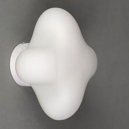 Lámpara de cúpula de cristal con forma de hierba de la suerte, contemporánea y contraída, de un solo cabezal, de 22 x 22 cm