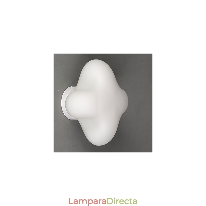 Lámpara de cúpula de cristal con forma de hierba de la suerte, contemporánea y contraída, de un solo cabezal, de 22 x 22 cm